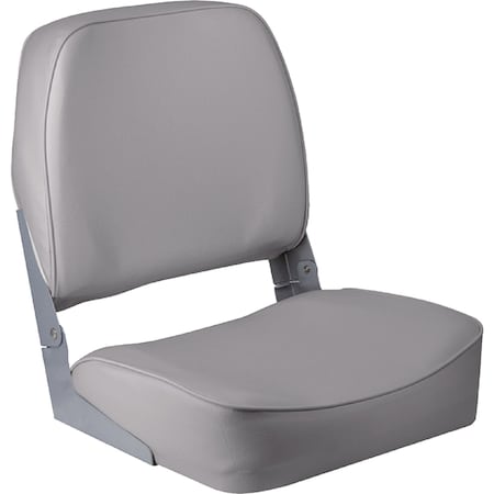 Wise Seating Wise 3313717 Promotional Marine Grade Vinyl 16.25" D - 16" W - 18" H Low Back Boat Seat, Grey 3313-717